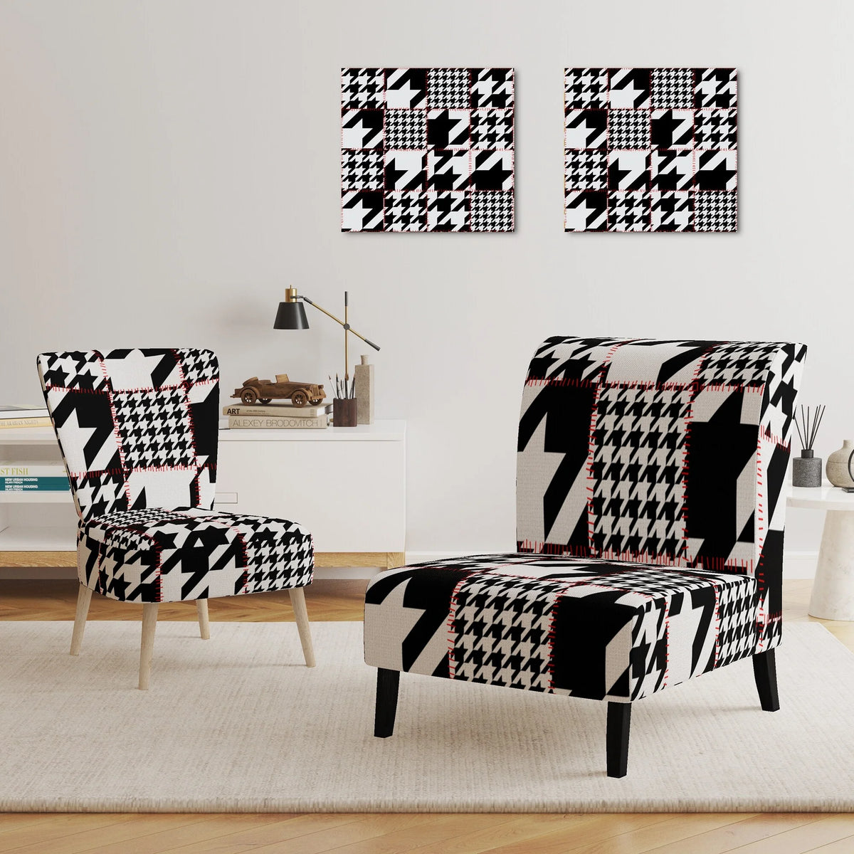 Upholstered Mid-Century Accent Chair Y47322