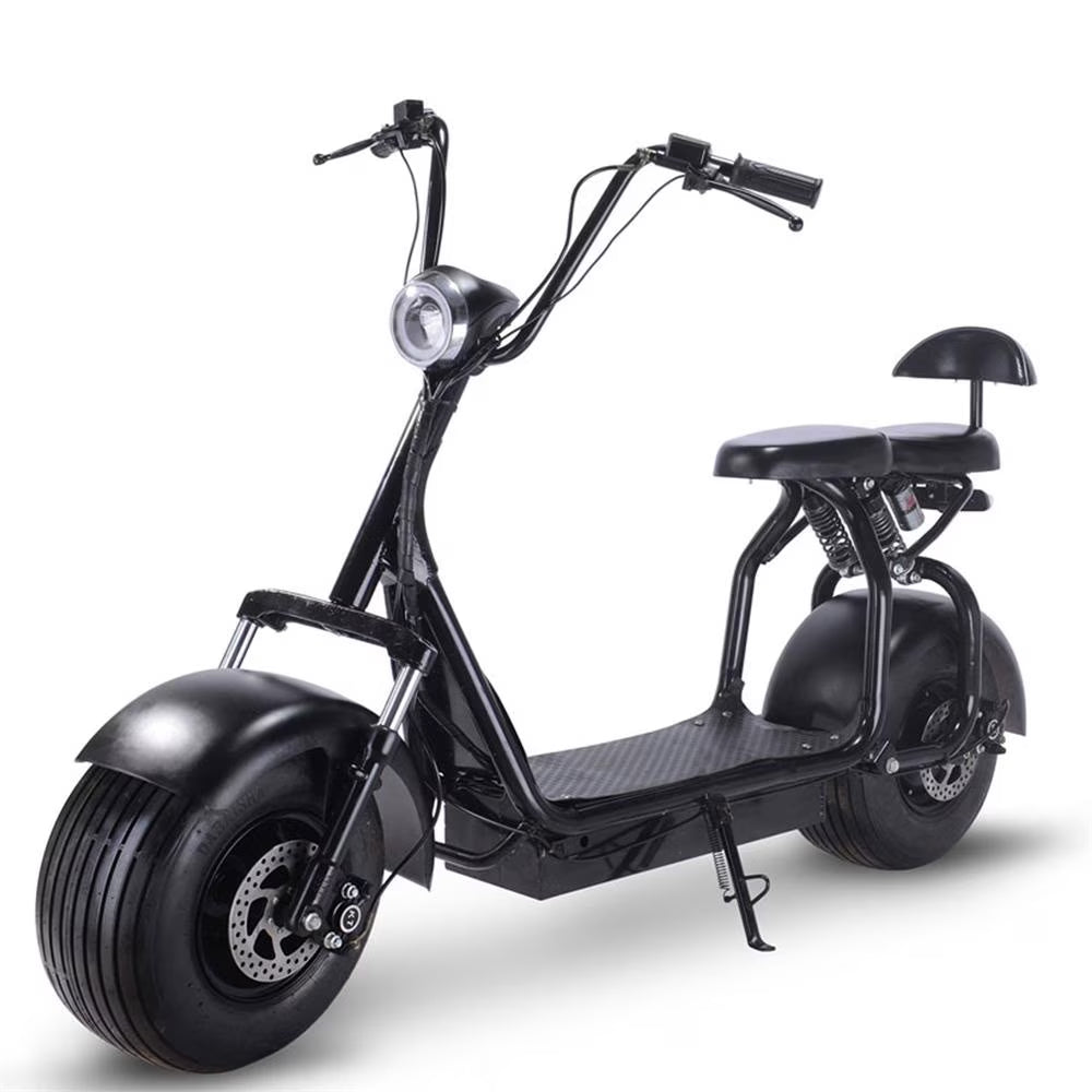 60V 18ah Electric Scooter with Seat, 25Mph, 23 Miles Range, Black A485