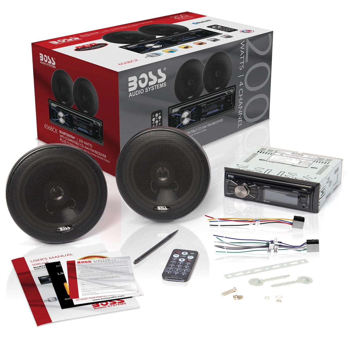 Single Din Car Stereo and Speakers E596612