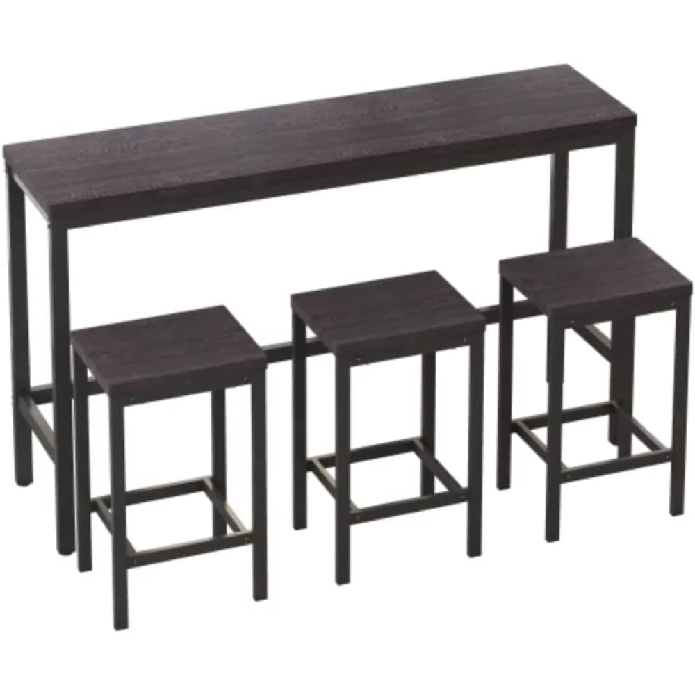 Kitchen Dining Table Set with 3 Stools X610